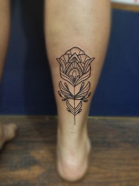 Simple linework flower by Cassie L : Tattoos