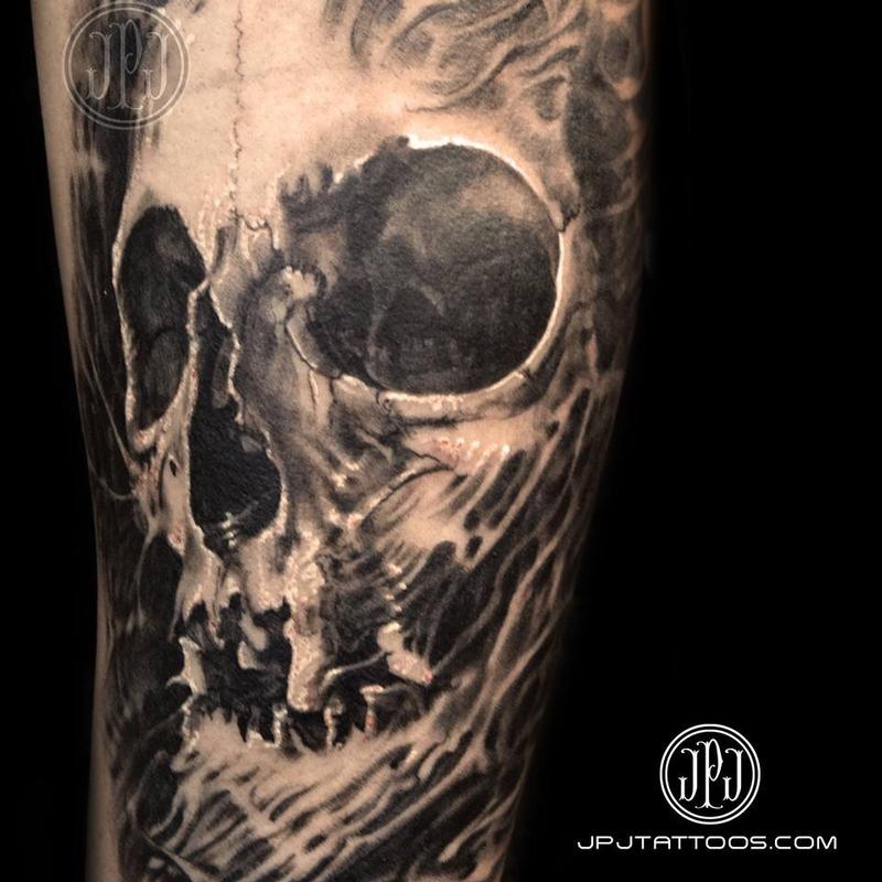 Skull Textured By Jose Perez Jr TattooNOW