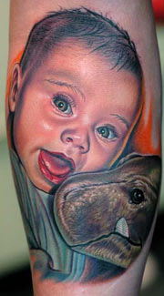 Dino Baby Portrait By Nikko Hurtado Tattoonow