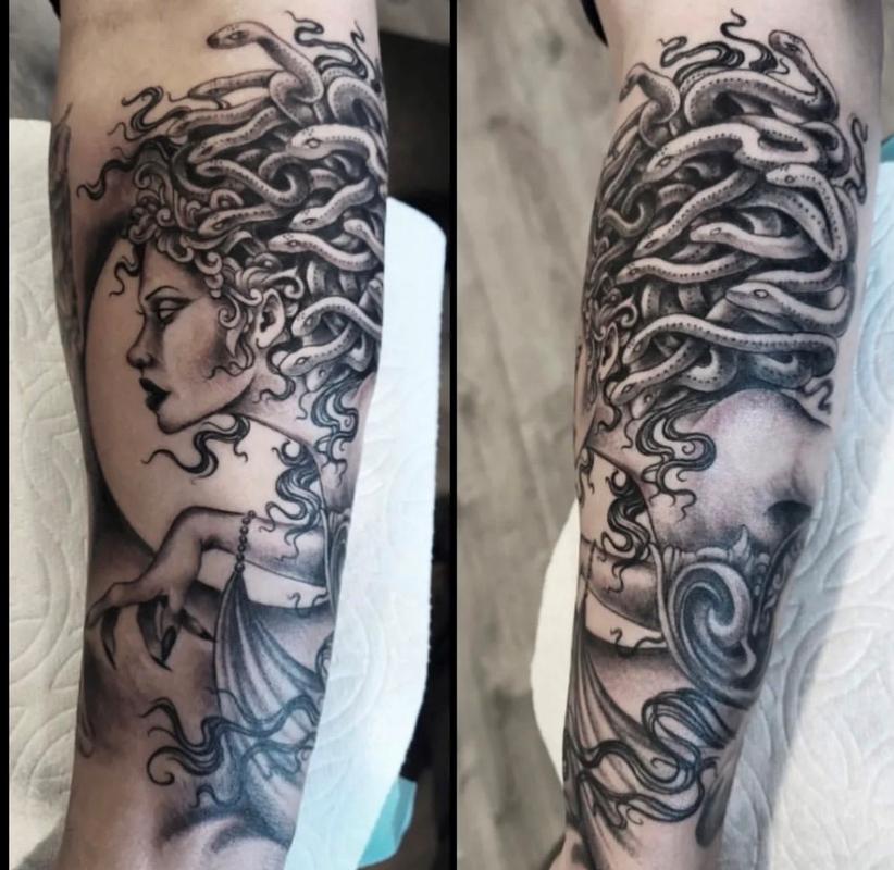 medusa tattoo half sleeve