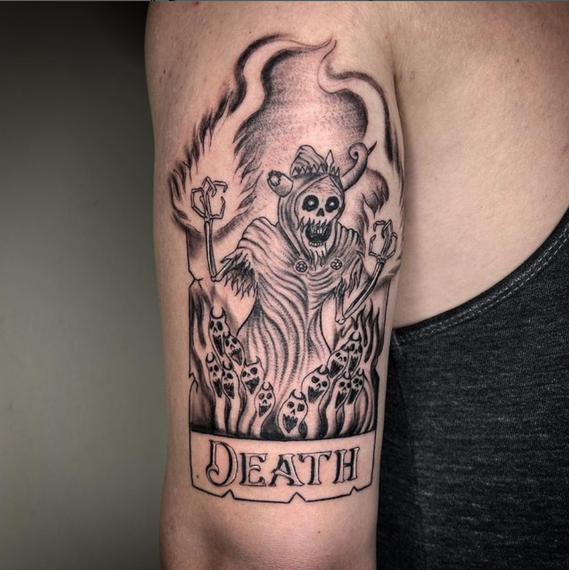 Painted Temple : Tattoos : Evil Death : Dayton Smith Death Tarot Card