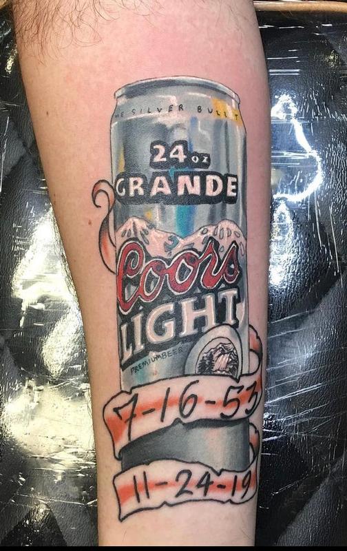 Coors Light Mountain Tattoo