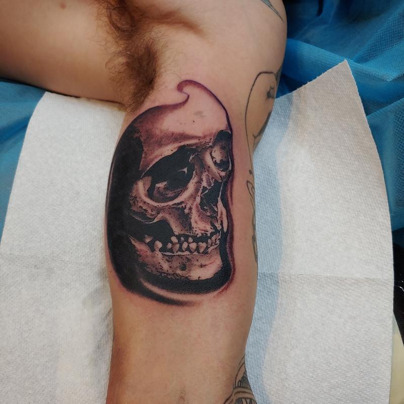 Painted Temple : Tattoos : Tattoo Concepts : Quade Dahlstrom Skull