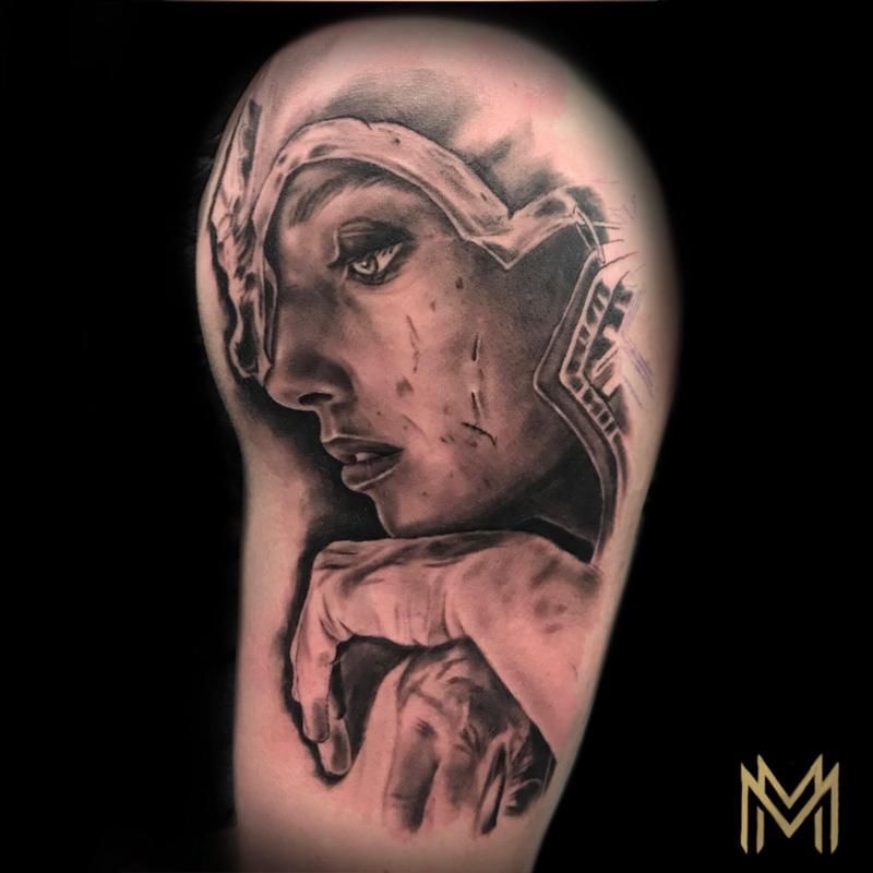 Painted Temple Tattoos Matt Morrison Female Warrior Tattoo