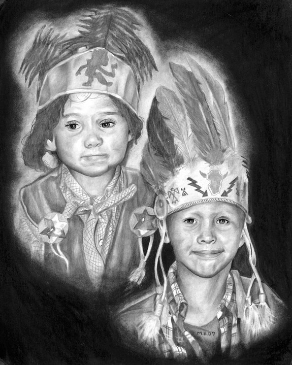 Commissioned Pencil And Charcoal Portrait By Mathew Hays TattooNOW