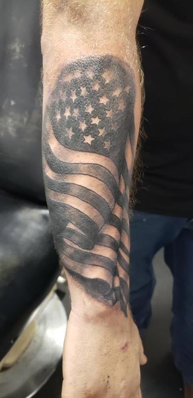 black and white american flag tattoo designs