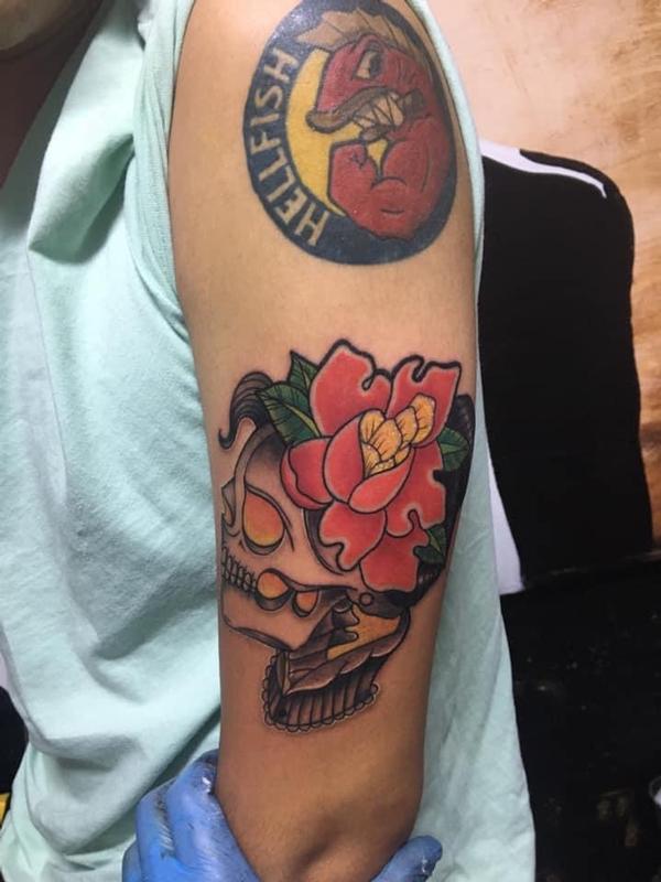 Art Immortal Tattoo Tattoos Viko (WOODLANDS TX) Skull flower