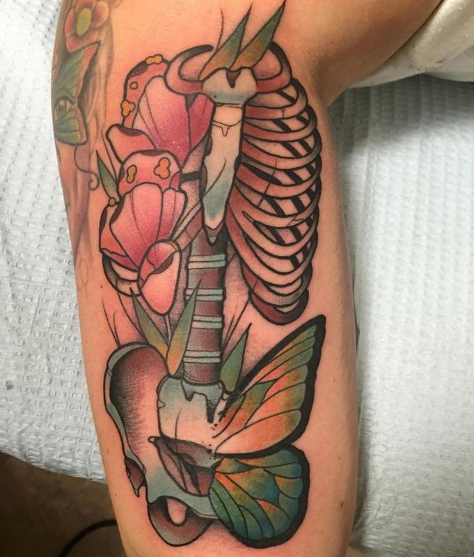 Art Immortal Tattoo : Tattoos : Ricky Smith (MADISON) : Bones