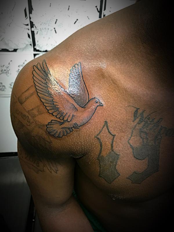 Art Immortal Tattoo : Tattoos : Nature : Black and grey dove