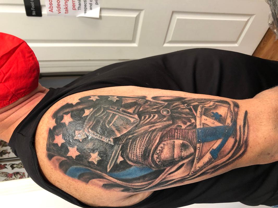 Kneeling Warrior Tattoo