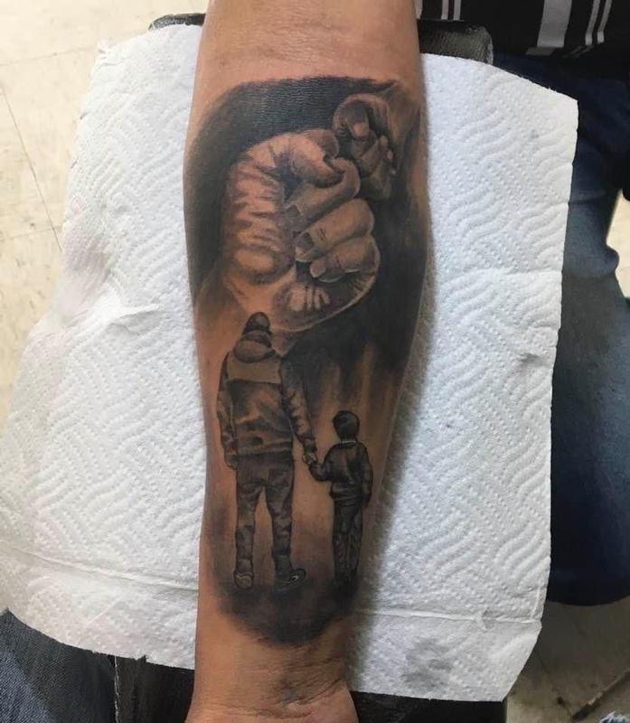 Art Immortal Tattoo : Tattoos : Black and Gray : Father son