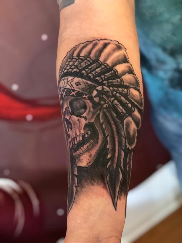 Art Immortal Tattoo Tattoos Black And Gray Skull Head Dress