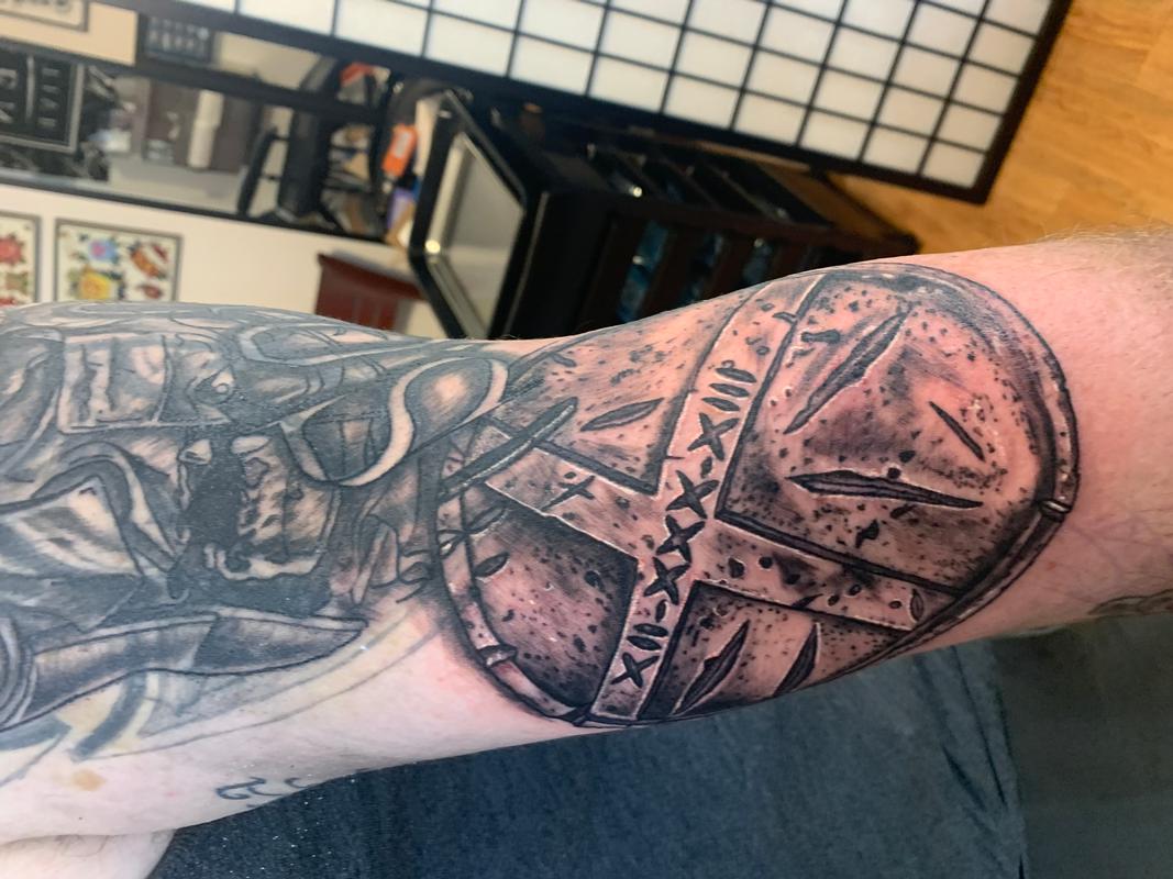 spartan shield tattoo