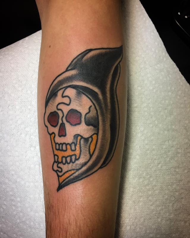 Art Immortal Tattoo : Tattoos : Skull : Traditional reaper