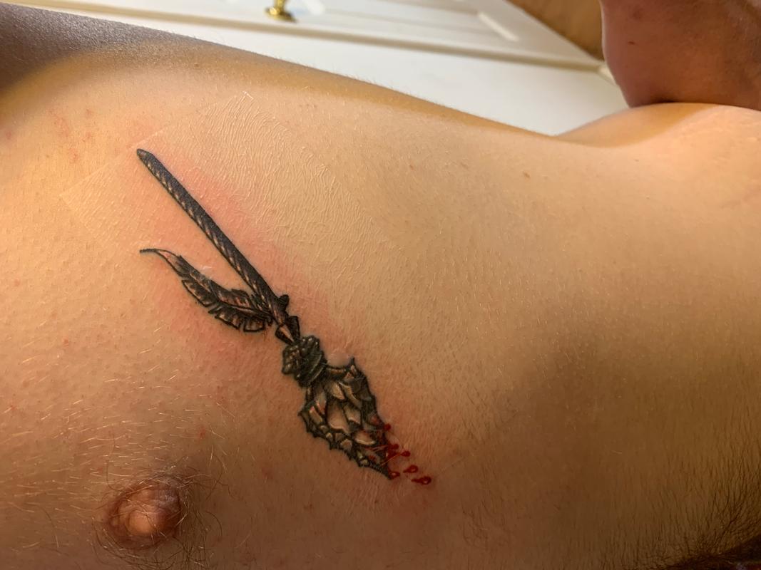 Native American Spear Tattoo