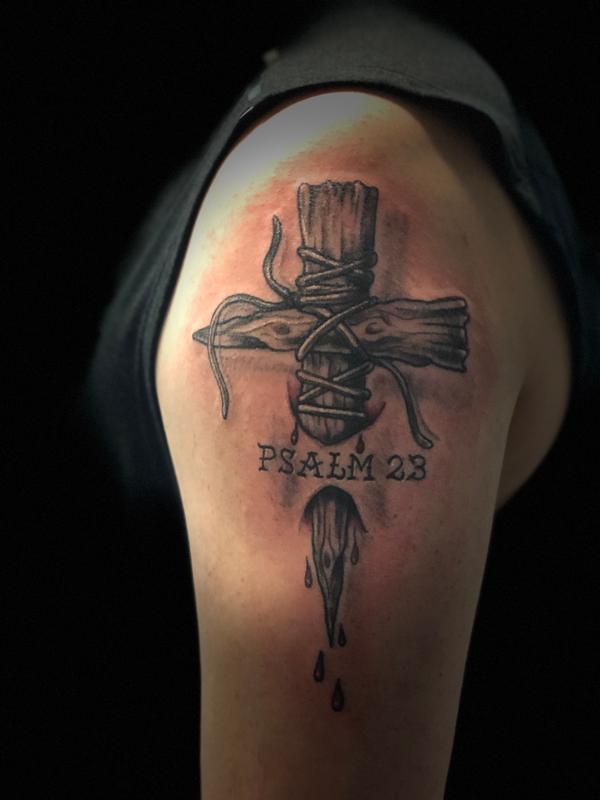 Psalm 234 Cross Tattoo