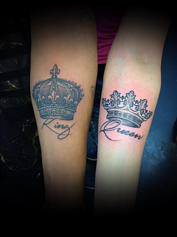 african king and queen tattoo
