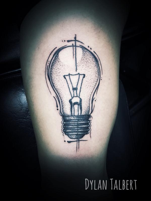 Art Immortal Tattoo : Tattoos : Dylan Talbert Davenport : Light bulb