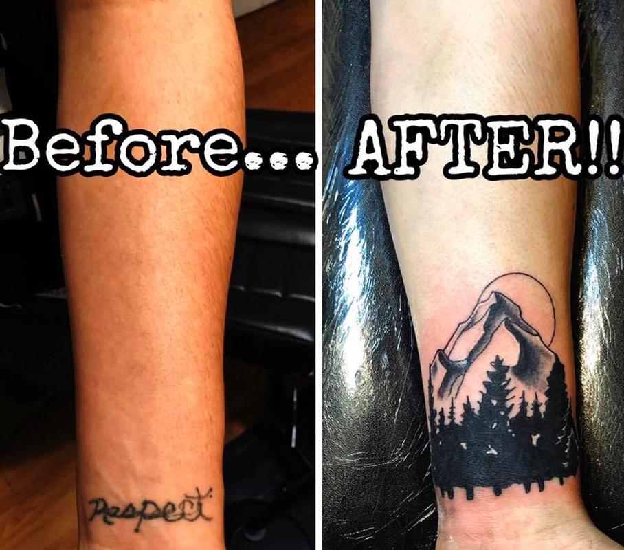 name cover up tattoos before and after
