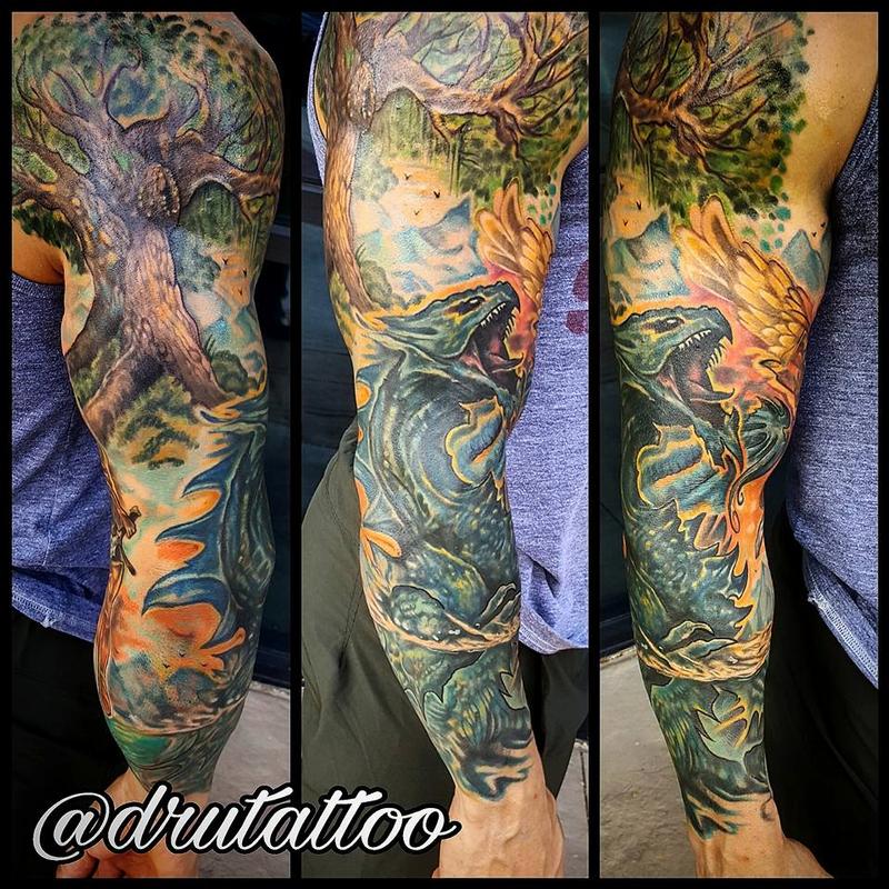 Drew Siciliano : Tattoos : Body Part Arm Sleeve : Custom Sleeve