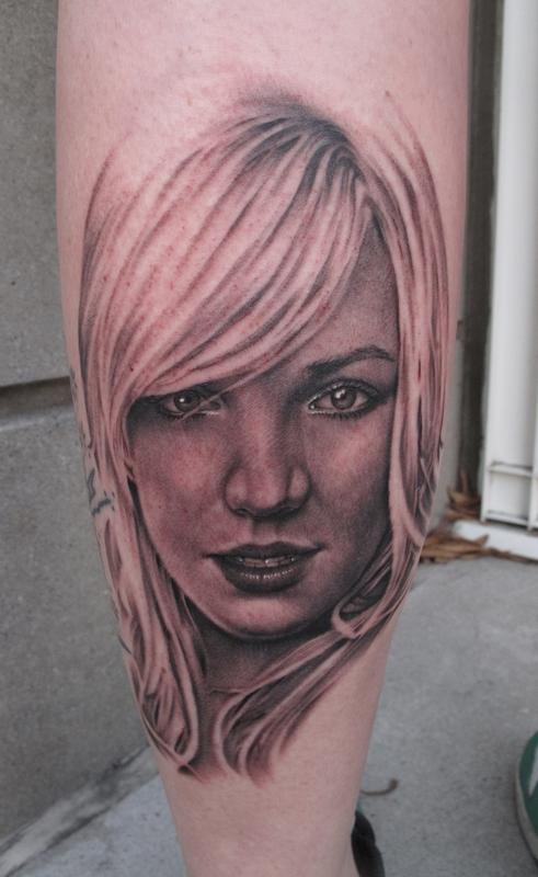 Bob Tyrrells Night Gallery Tattoos Black And Gray Britney Spears