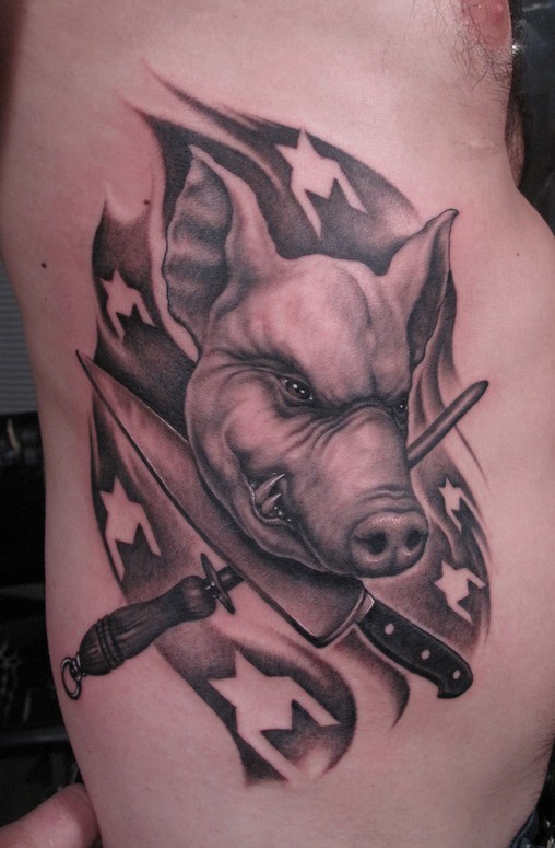 Pighead by Bob Tyrrell Tattoos