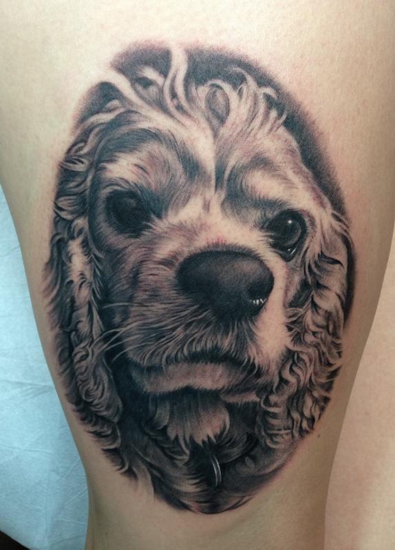 Dog tattoo - Cocker Spaniel by Bob Tyrrell : Tattoos