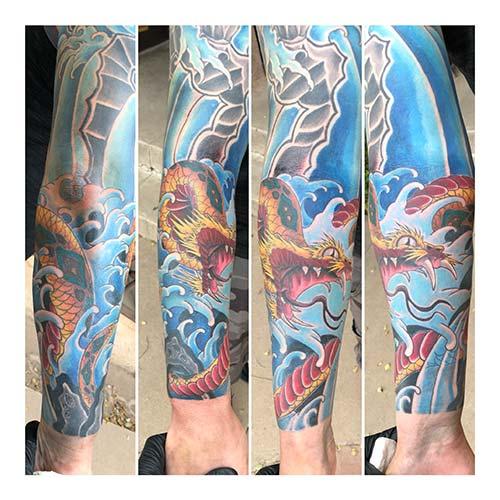Boston Rogoz Tattoo : Tattoos : Traditional Japanese : Dragon