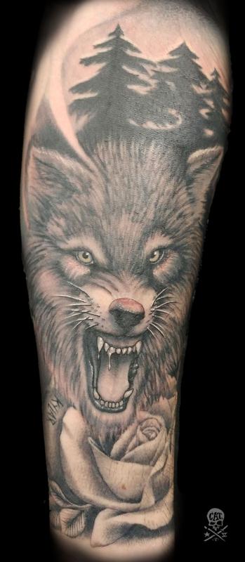 Wolf re work by Matt Folse : Tattoos