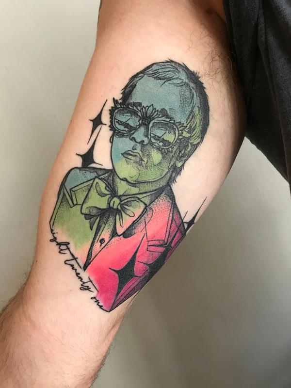 Elton by Chuck Day Tattoos