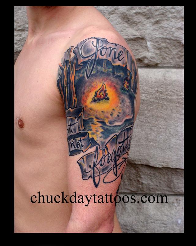 Memorial Tattoo by Chuck Day Tattoos