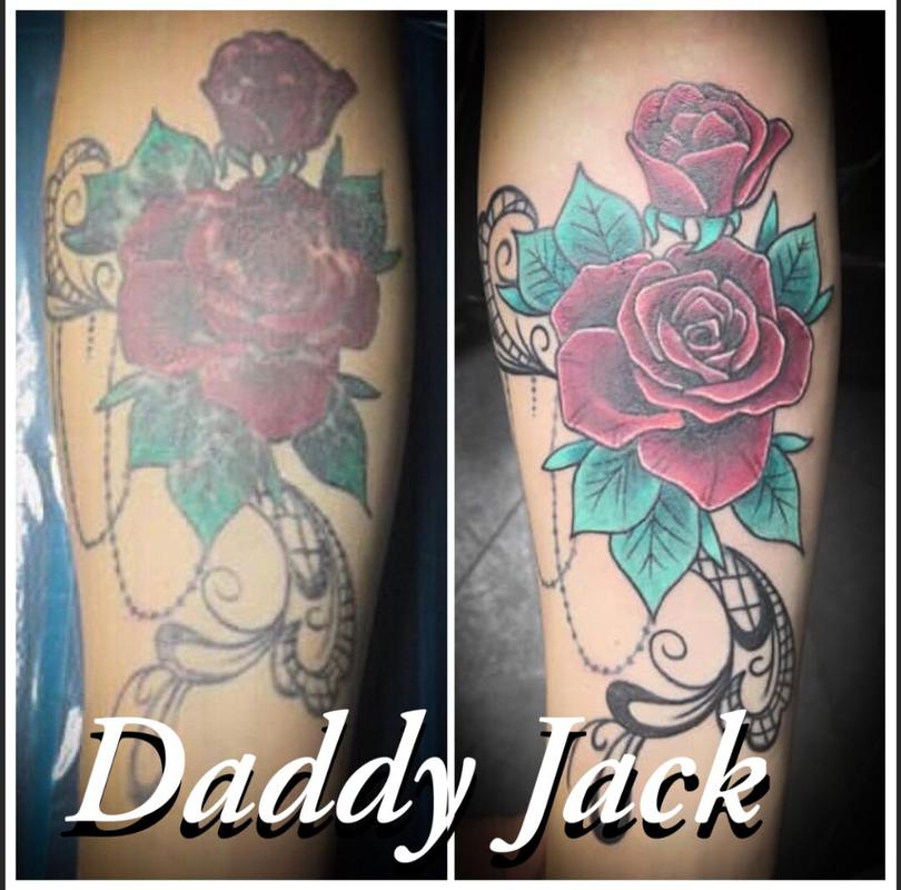 Daddy Jacks Body Art Studio Tattoos Daddy Jack Floral Touch Up