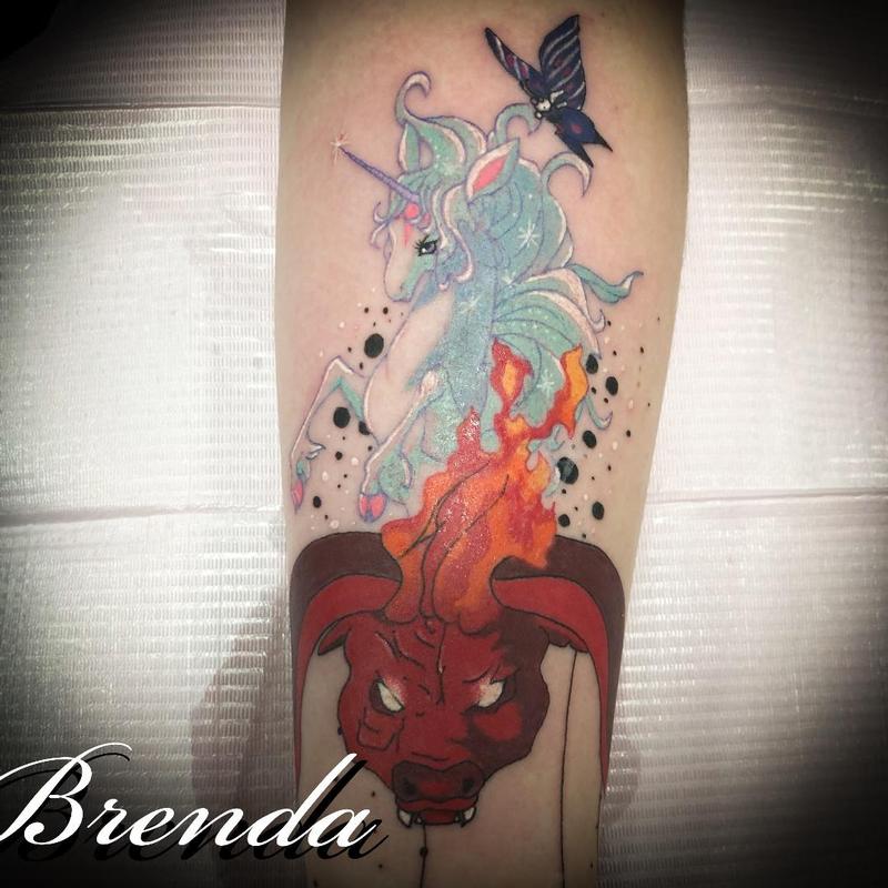 The Last Unicorn by Brenda Kaye Tattoos