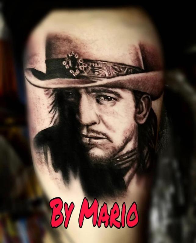 Stevie Ray Vaughan Portrait by Mario Padilla Tattoos
