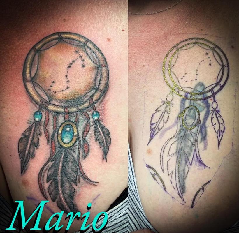 Feather Cover Up by Mario Padilla : Tattoos