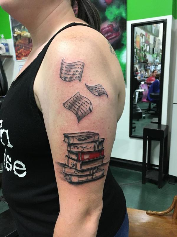 Stack of Books by Ron Goulet : Tattoos