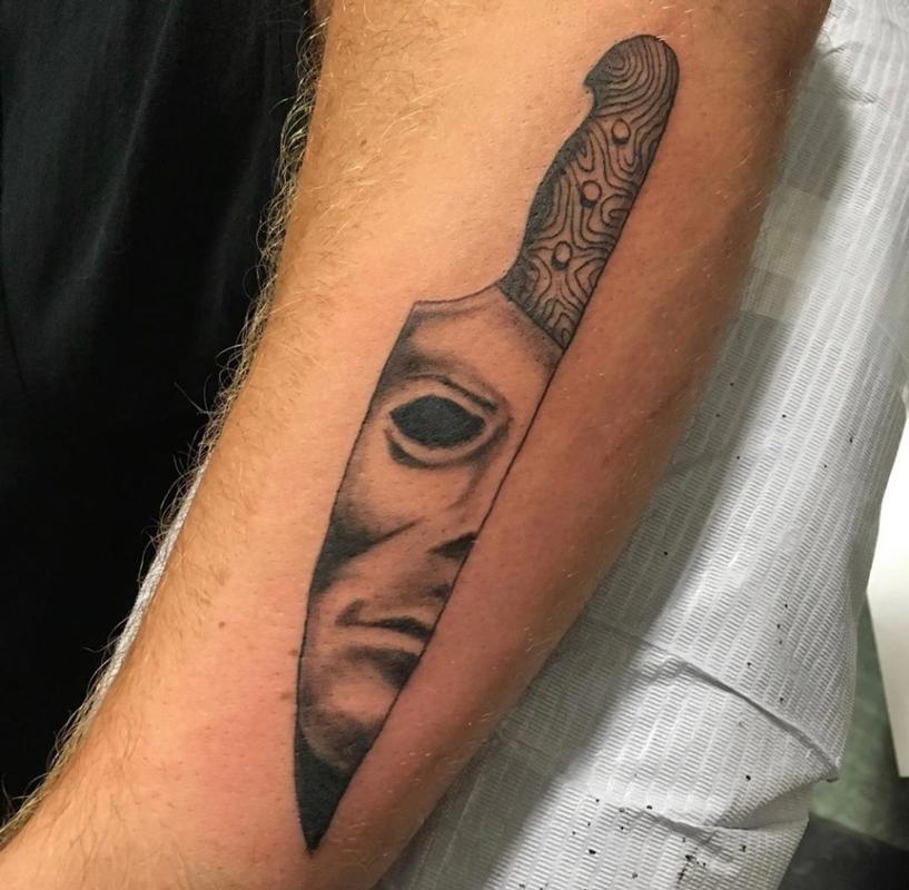 Michael Myers Knife by Ron Goulet Tattoos