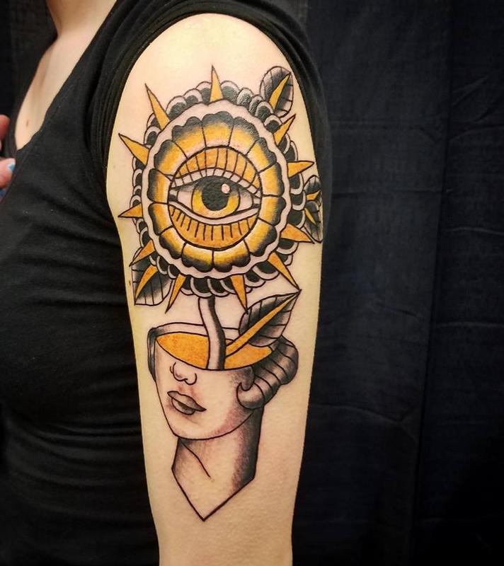 Traditional minds eye by Mario Padilla Tattoos