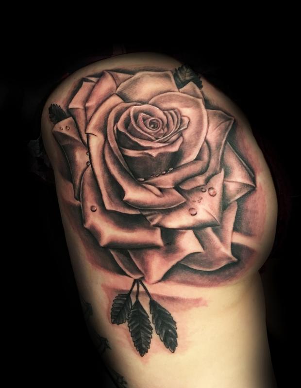 Deft Tattoo Studio Tattoos Joshua Nordstrom Big Rose