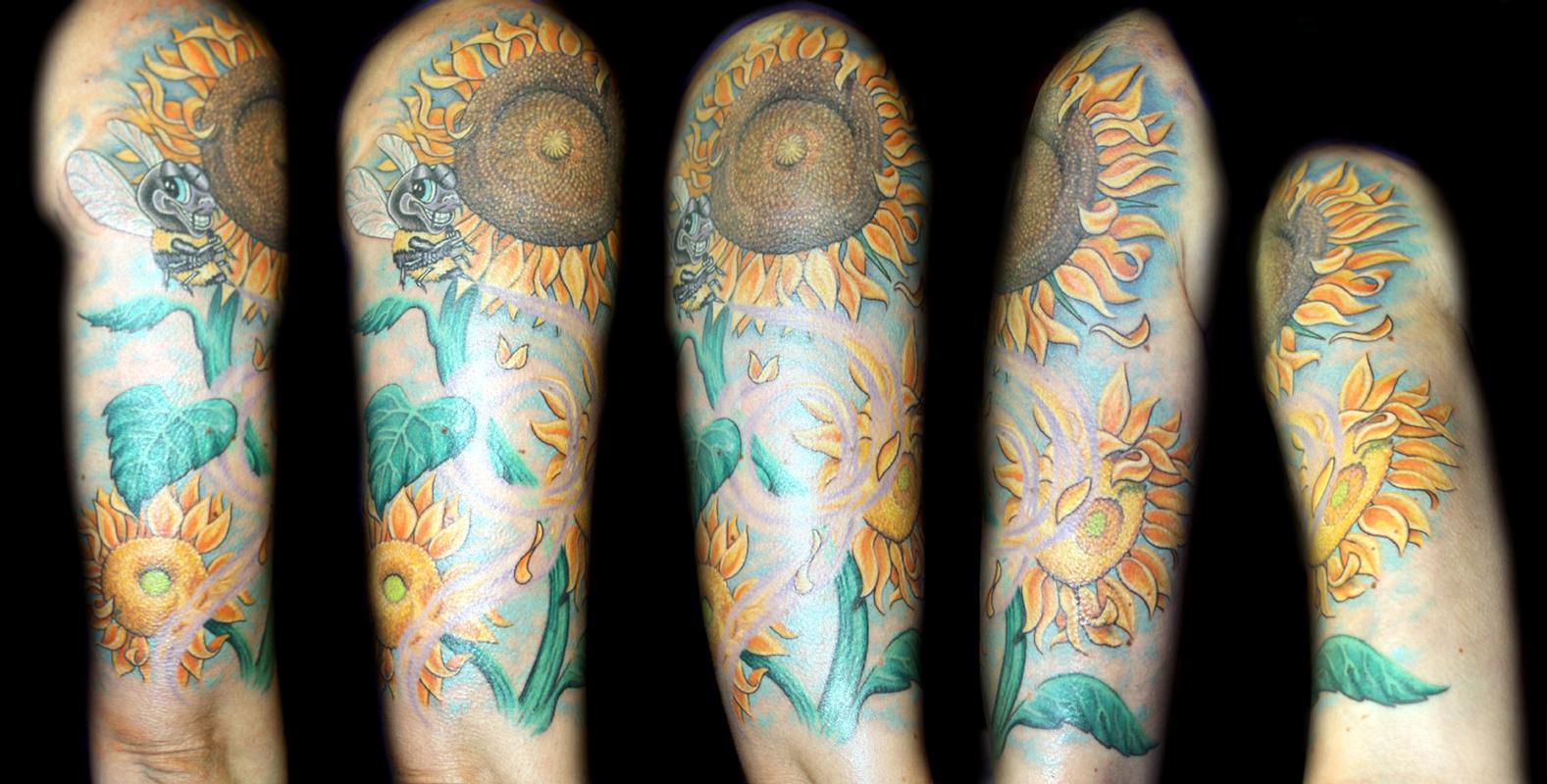 Fallen Leaf Tattoos And Piercings Tattoos Half Sleeve Color