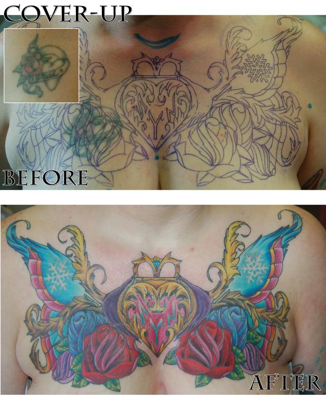 Heart coverup by Todd Lambright Tattoos