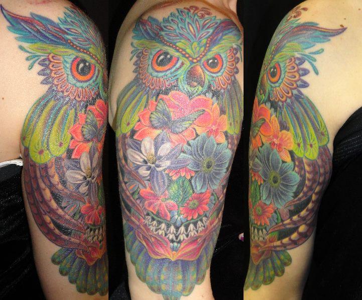 10. Watercolor owl tattoos - wide 8