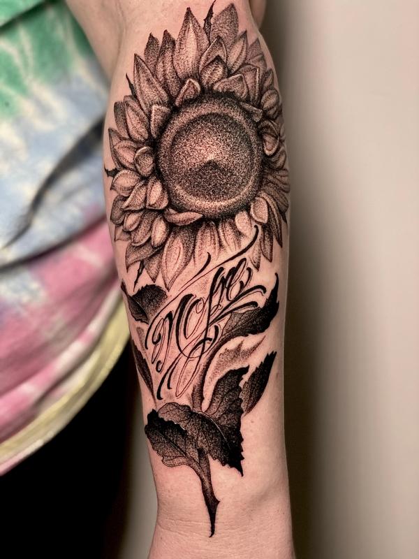 Sunflower Memorial by Lucas Eagleton Tattoos