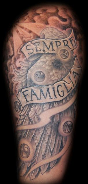 Angel Wing And Zodiac Tattoo By Marvin Silva Tattoos