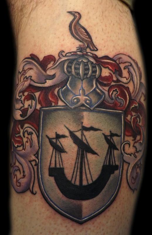 Family Crest Tattoo by Marvin Silva : Tattoos