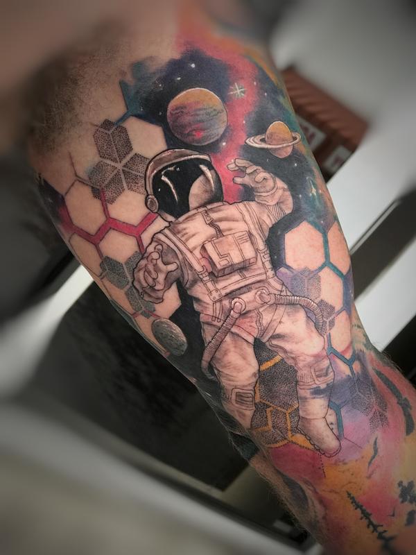 Independent Tattoo Company Tattoos Space and Aliens Astronaut in