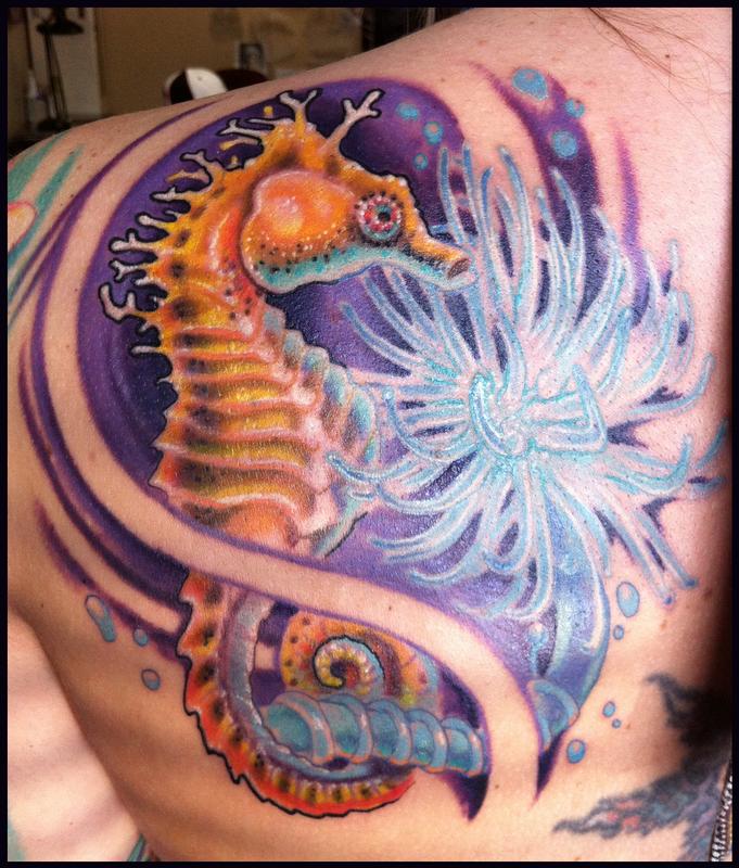 Featured image of post Seahorse Tattoo Color Our website provides the visitors with some great multi color seahorse tattoo