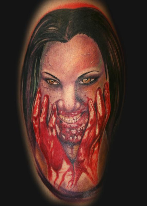 Steve Phipps : Tattoos : Movie Horror Vampire : Hunger