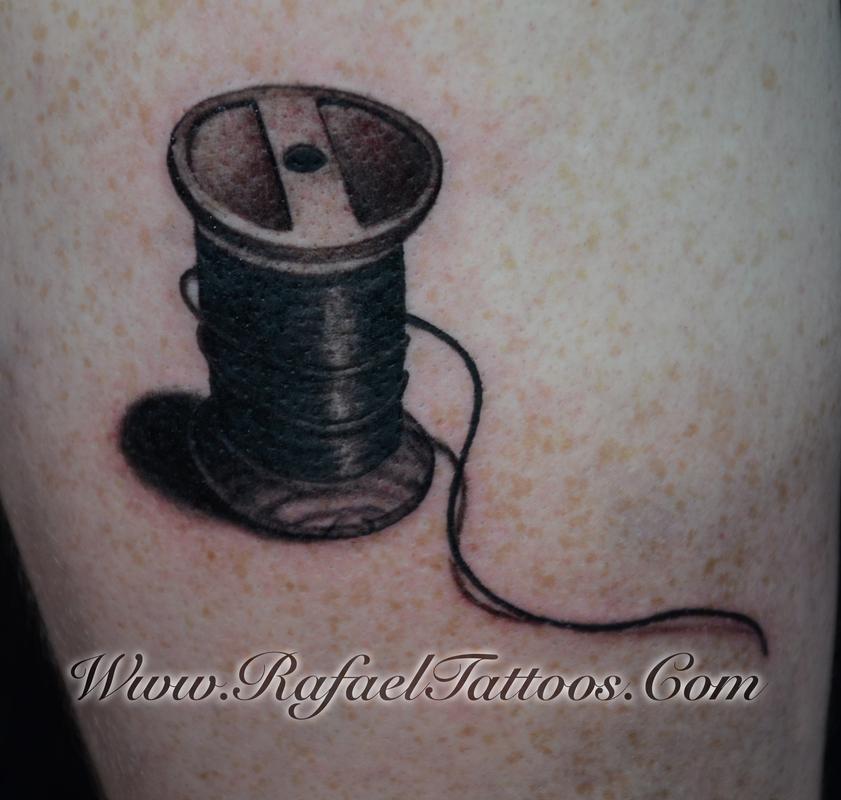 spool of thread tattoo