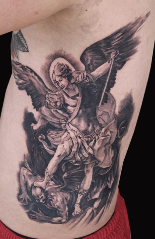 Mizu Tattoos Fantasy Dragon Classic St Michael